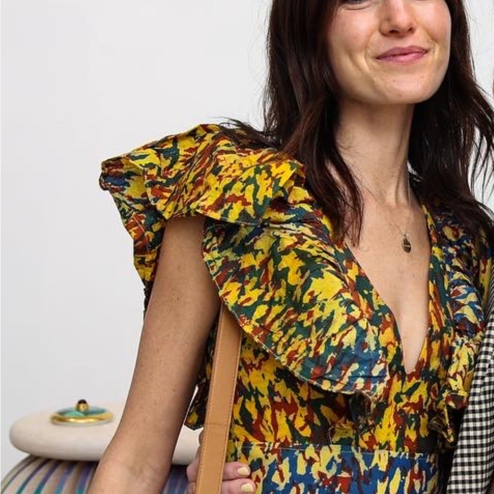 Floral v-line Sika maxi dress. Retail: $350. Perfect condition